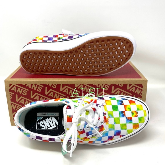 💖MEGA SALE💖VANS Comfycush Era Tie Dye  Mens Checkerboard Multi   VN0A3WM9WWX - Picture 3 of 9